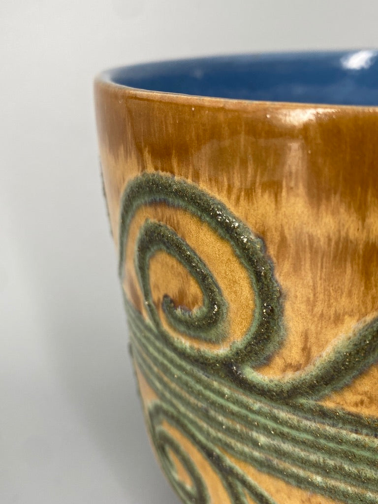 Mid Century Design Blumen-Übertopf von STREHLA Keramik, Deutschland DDR 1960er