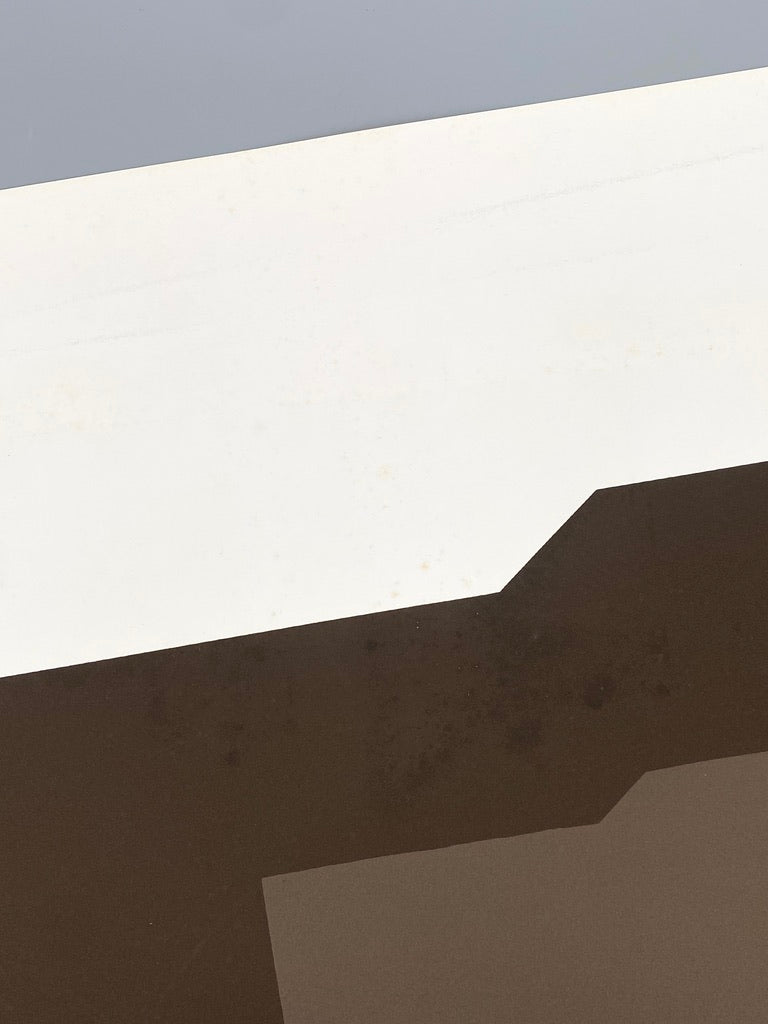 Beidseitig bedruckte Konkrete Kunst Druckgrafik von Joachim Albrecht (1913‒1997), Deutschland um 1970