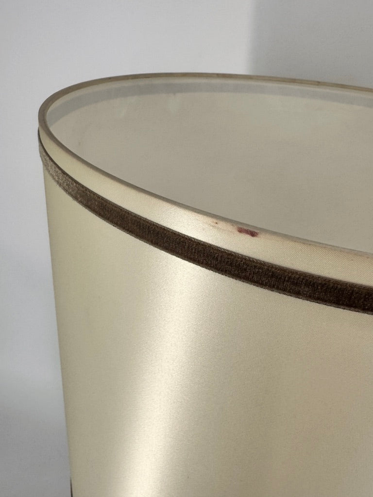 Tischlampe mit Stoffschirm und Sockel aus Onyx, um 1960/1970