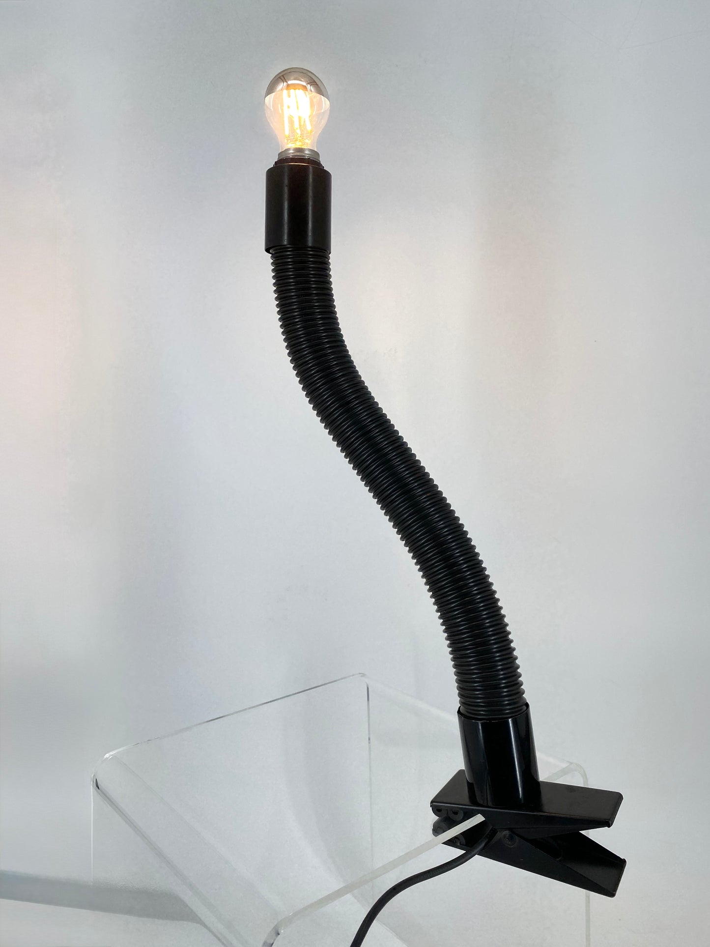 "Cobra" Tischlampe mit Klemmfuß im Space Age Design, 1970er