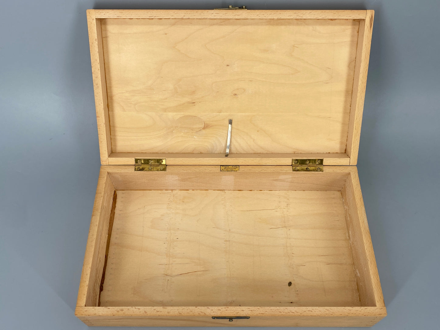 Vintage Holzschatulle mit Fingerzinken Eckverbindung