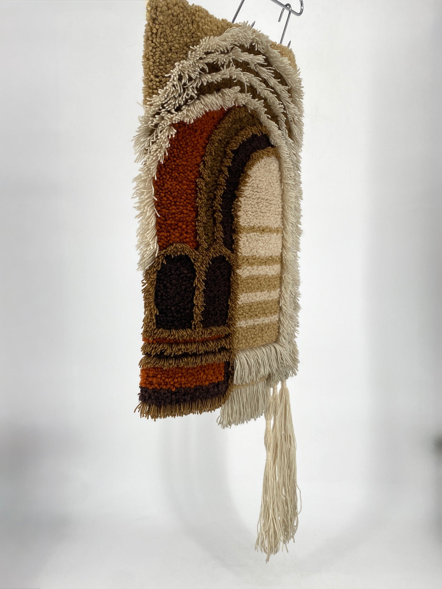 Vintage Wandteppich / Wandbild, handgeknüpft, Deutschland 1960er