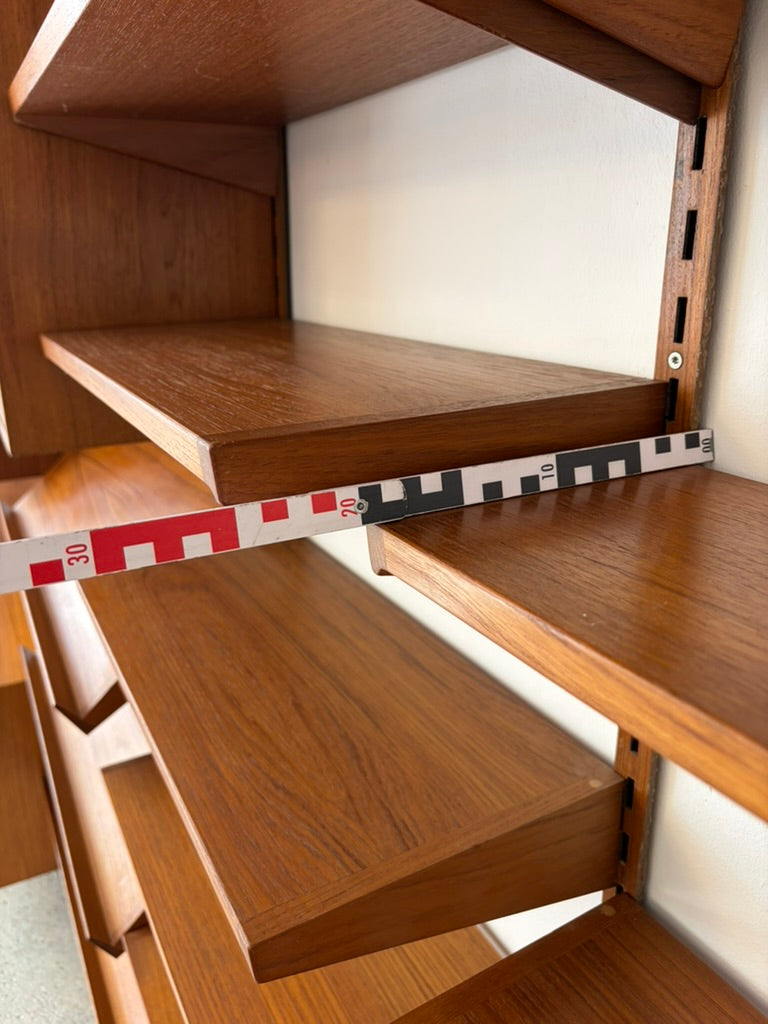 Großes Regalsystem in Teak von Kai Kristiansen für FM Møbler, Dänemark 1960er