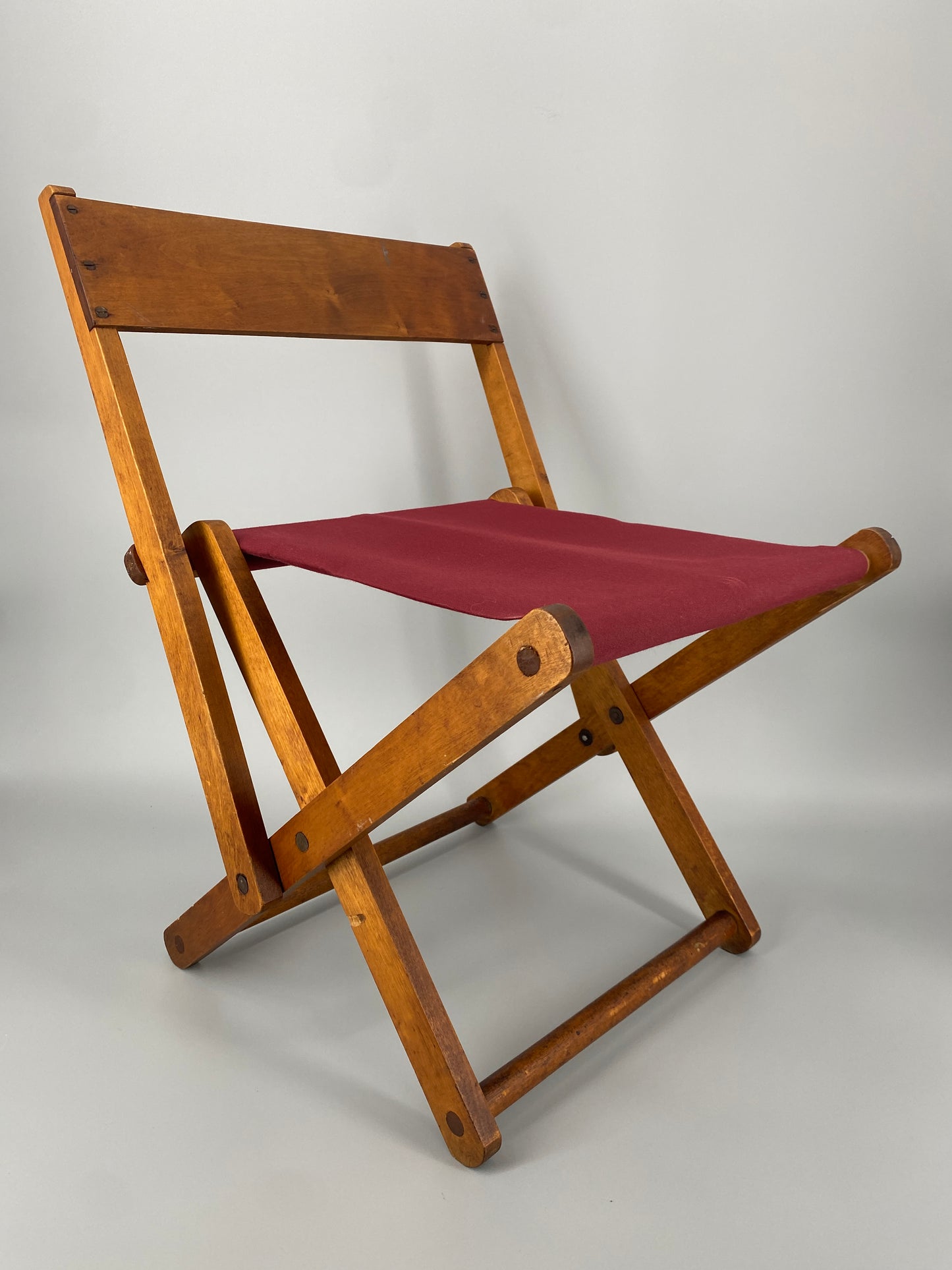 Vintage Klappstuhl aus Holz um 1950