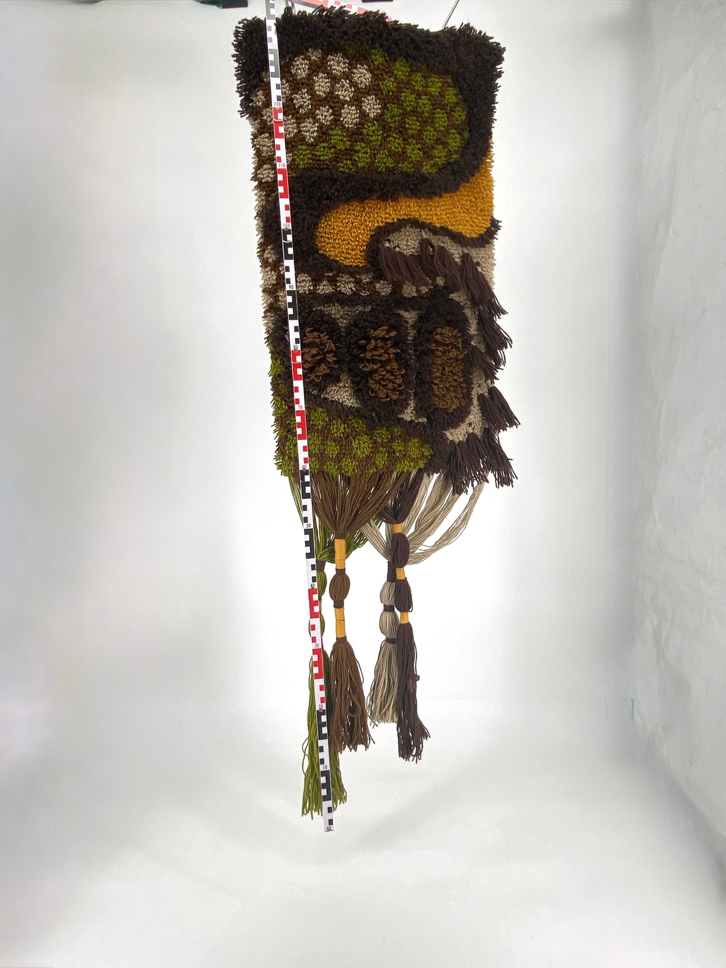 Vintage Wandteppich / Wandbehang, handgeknüpft, Deutschland um 1960