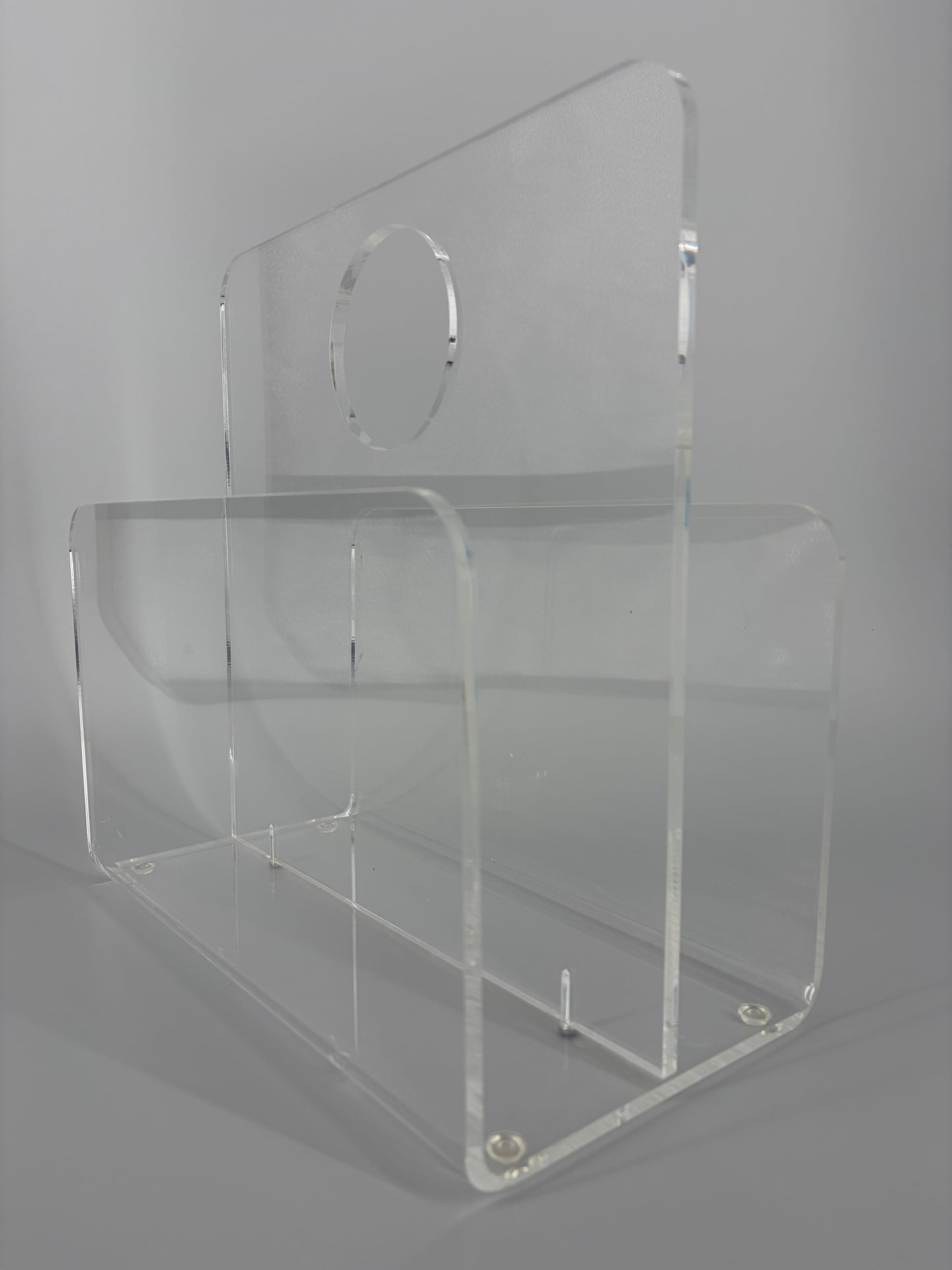 Space Age Zeitungsständer aus Acrylglas, 1970er
