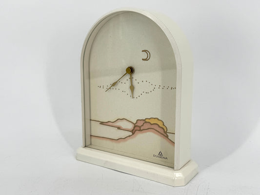 Tischuhr mit Landschaftsmotiv von DUGENA, Deutschland um 1970/1980