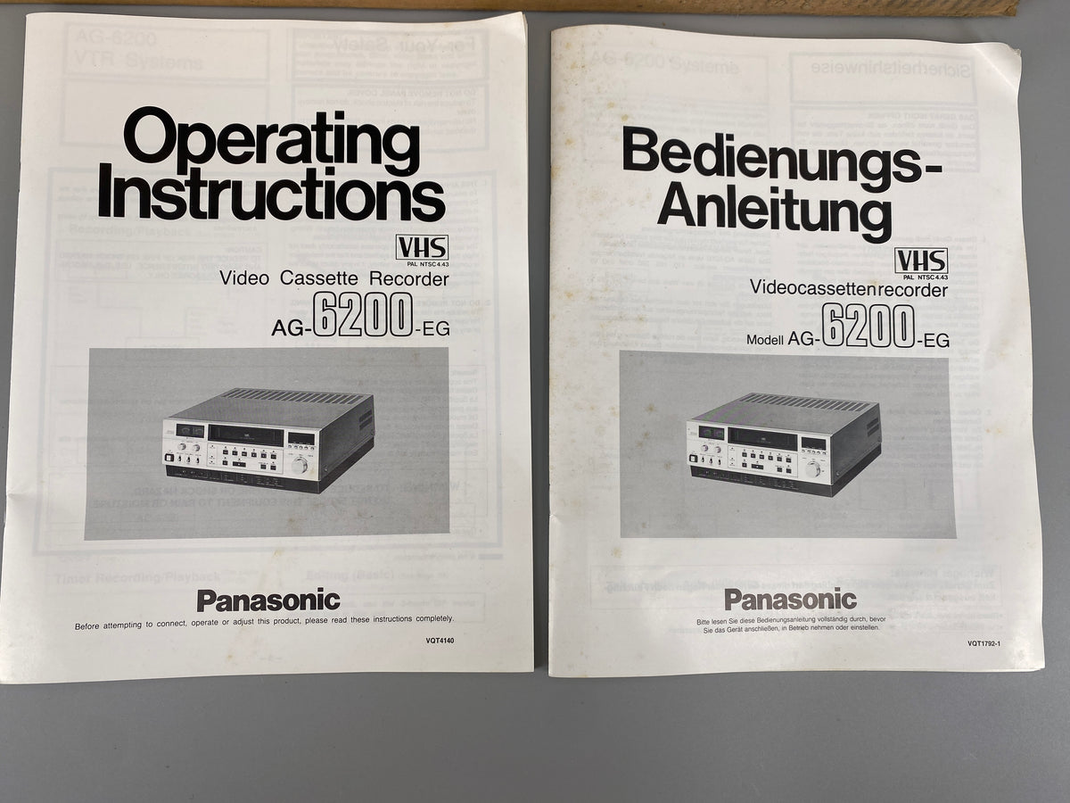 Unbenutzter Profi Videorecorder PANASONIC AG 6200 für PAL /NTSC in der orginal Verpackung, Japan 1980er