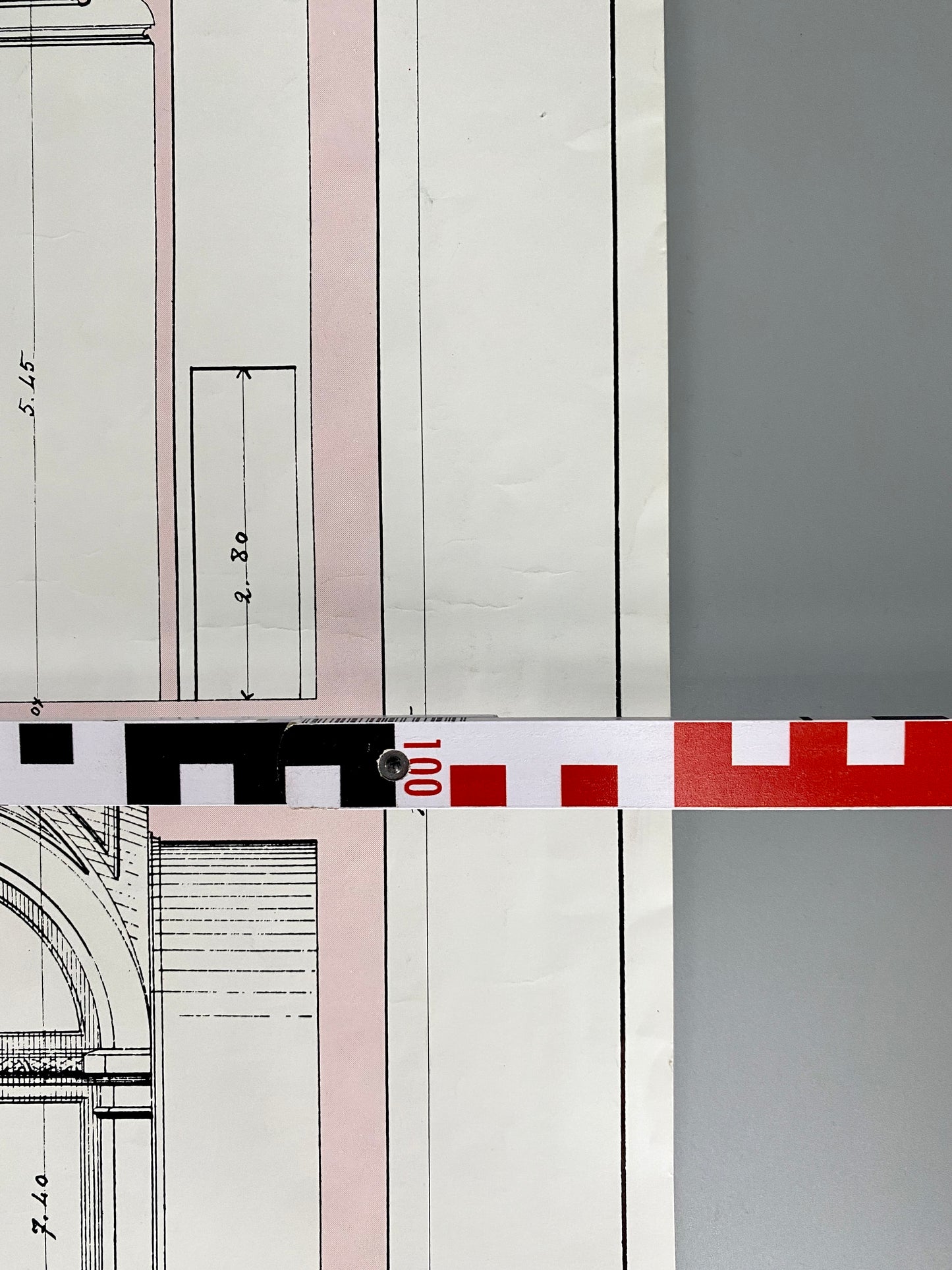 Ausstellungsplakat, Architektur. Fünf Architekten aus fünf Jahrhunderten.
