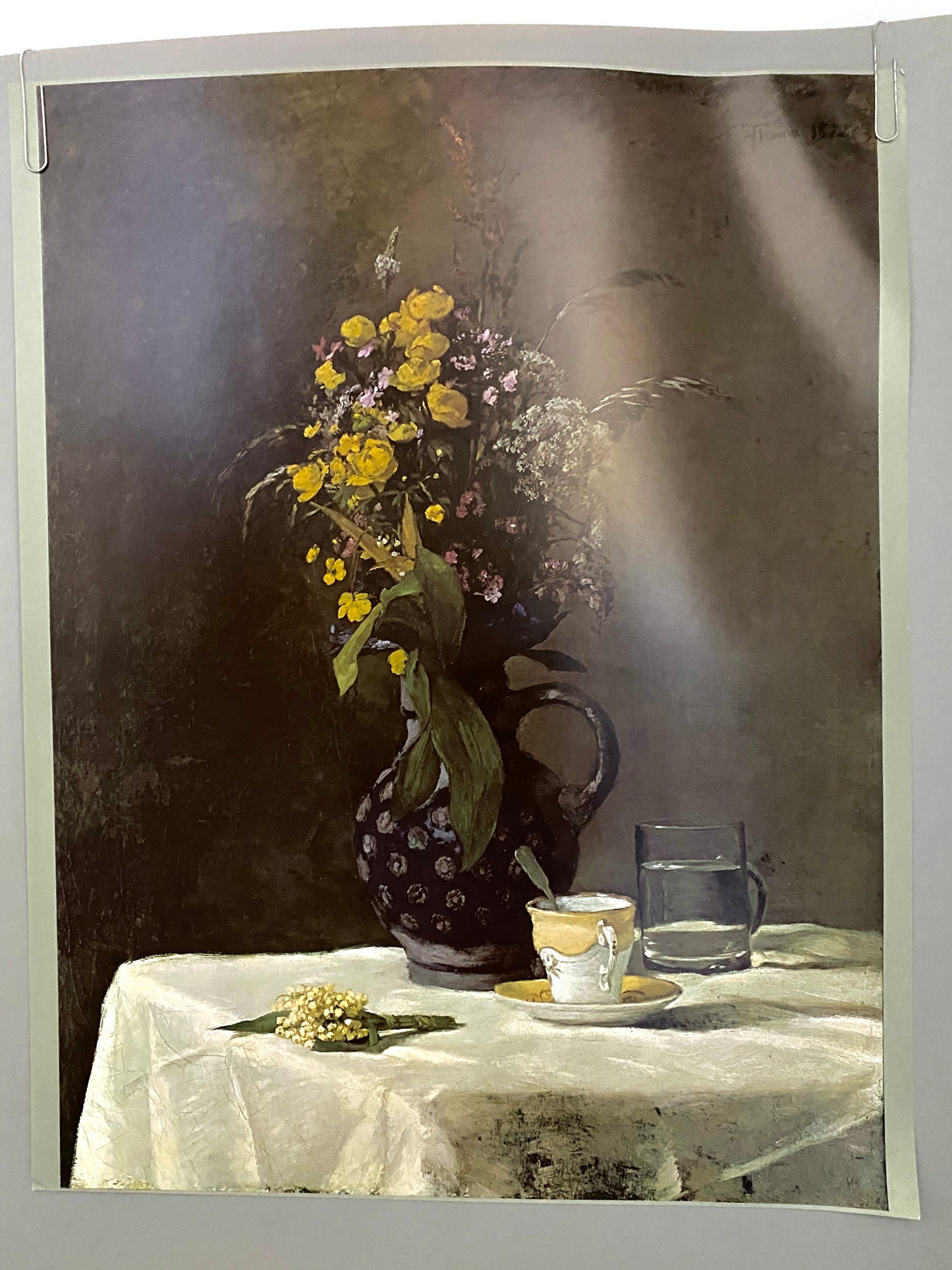 Kunstdruck, Feldblumenstrauß. Von Hans Thoma, Stilleben-Poster.