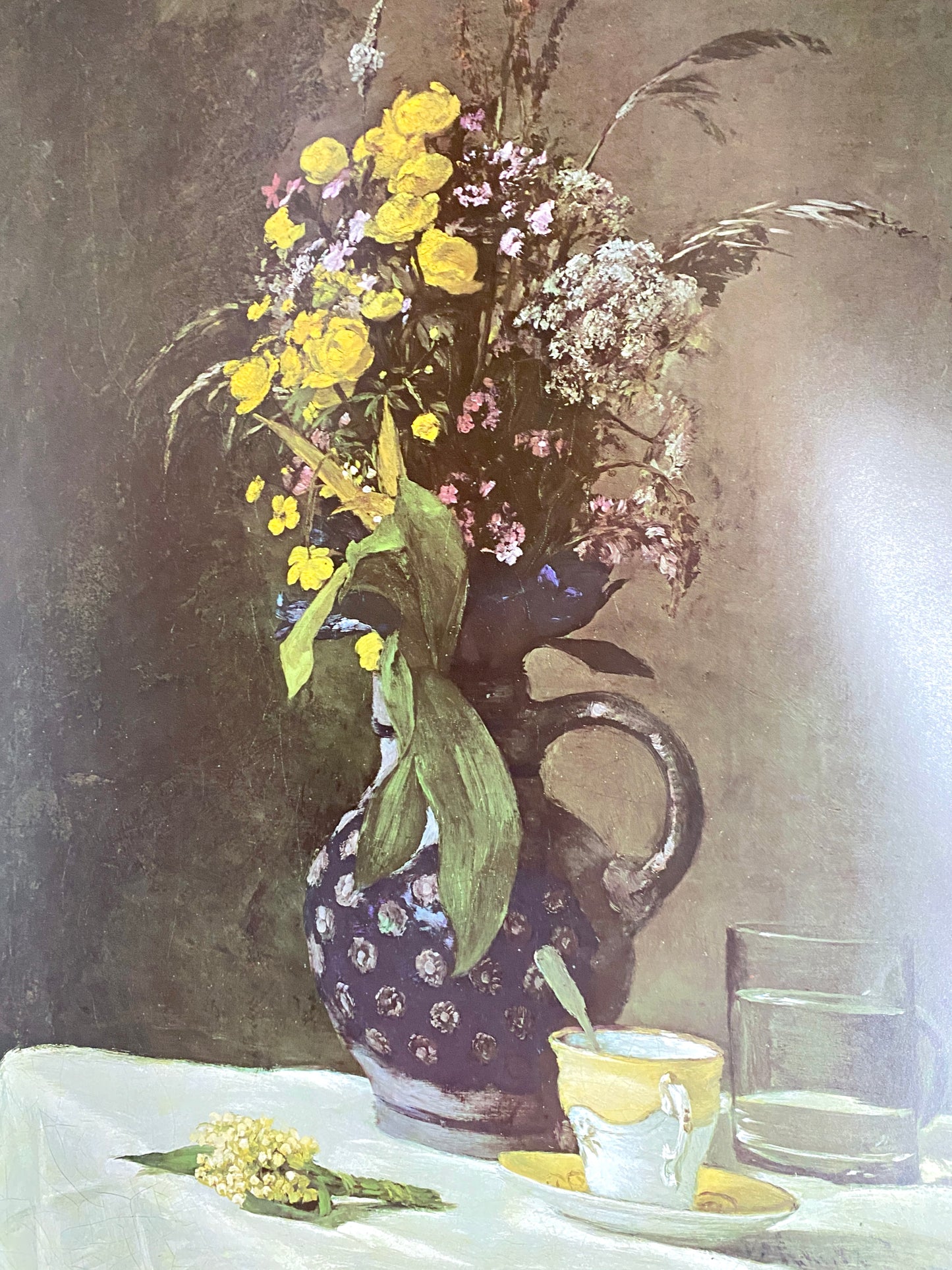 Kunstdruck, Feldblumenstrauß. Von Hans Thoma, Stilleben-Poster.