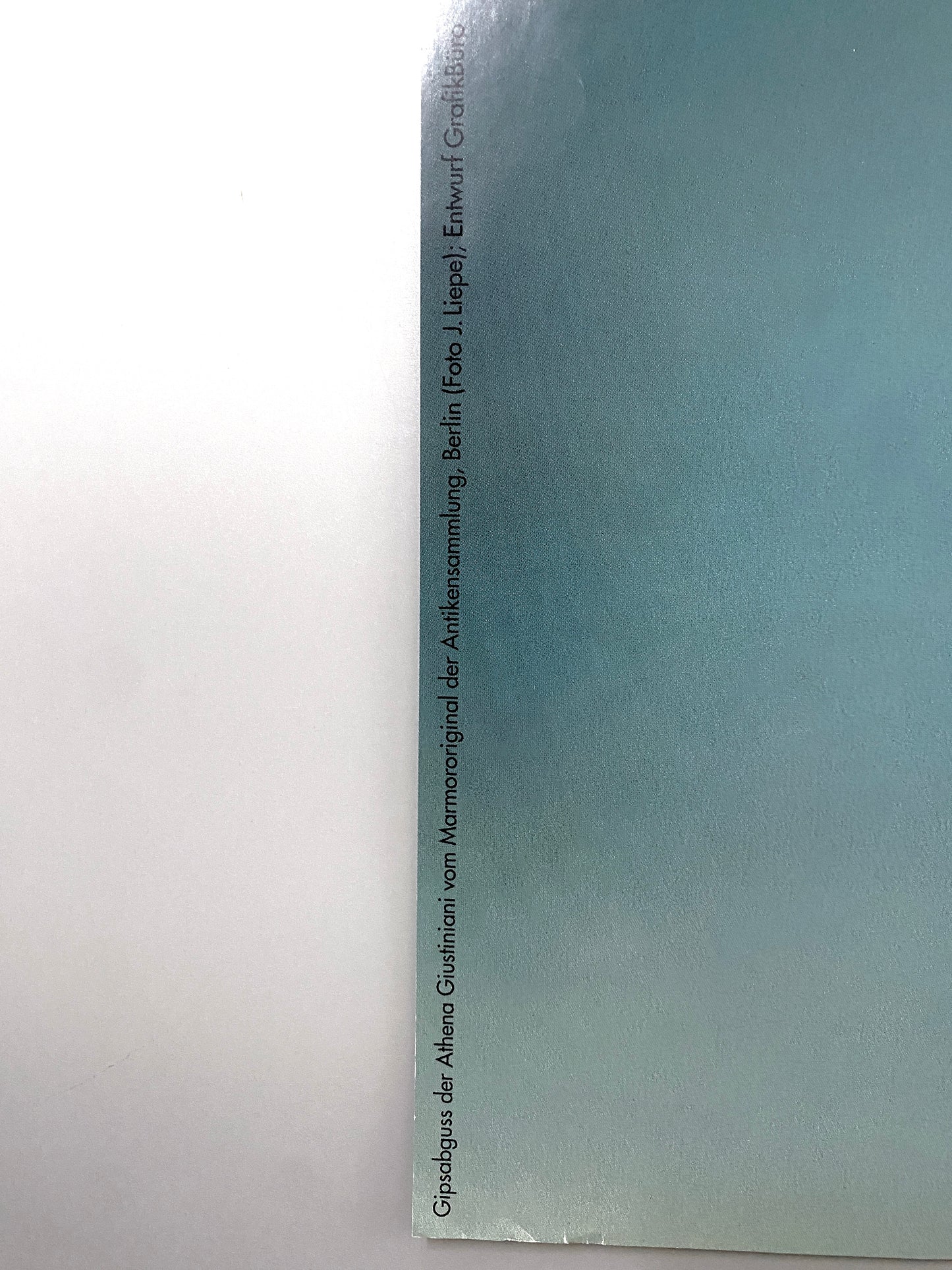 Posterm Gipsformerei der Staatlichen Museen Berlin. Pallas Athene Giustiani