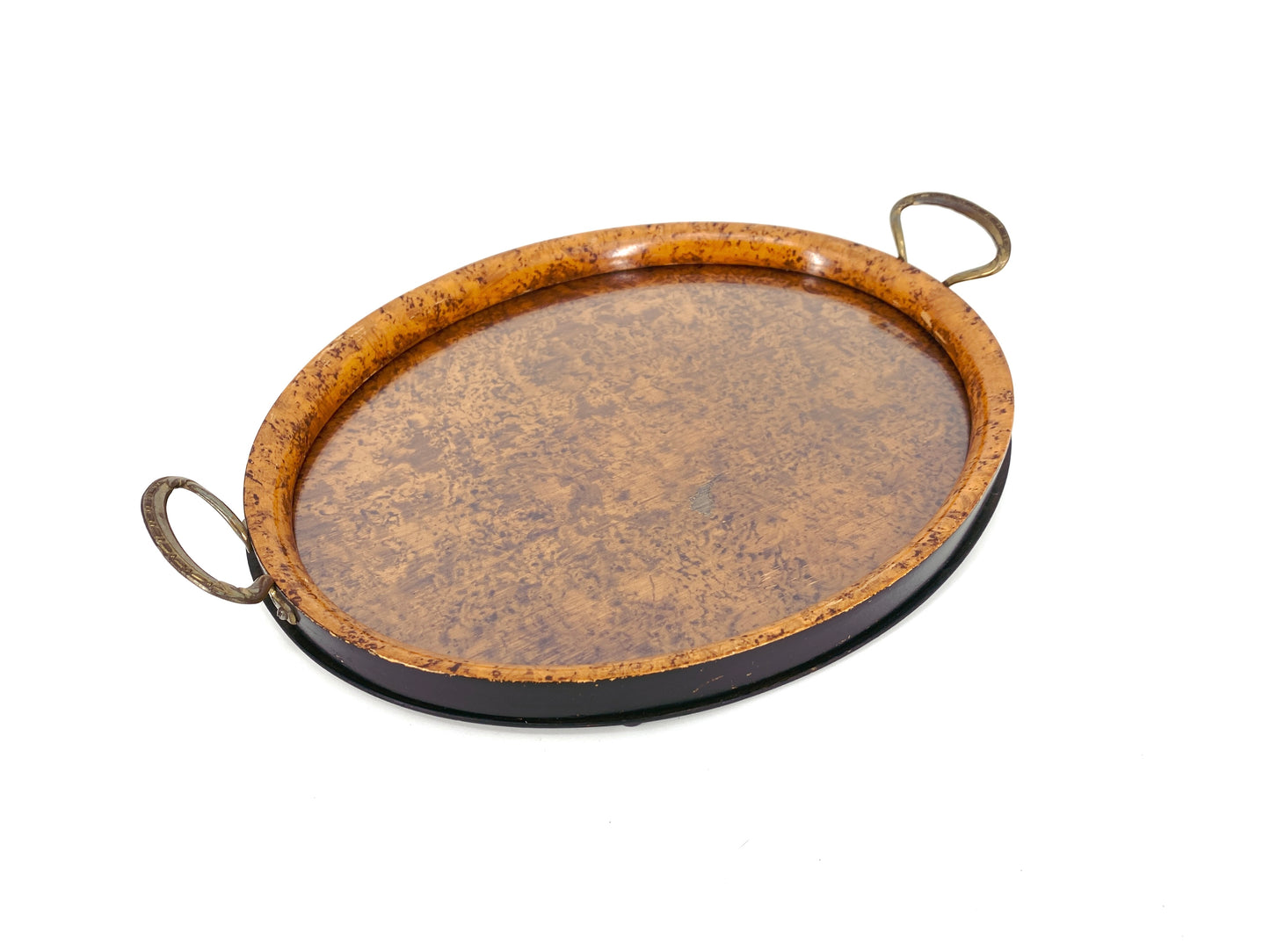 Klassisches Serviertablett aus Holz, schöne Maserung