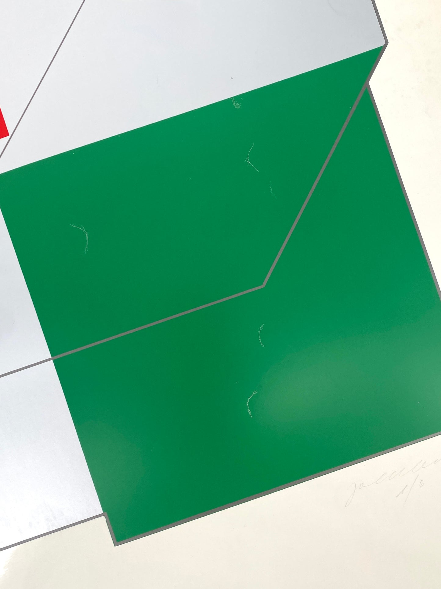 Großer Farbsiebdruck mit vier Farben von Joachim Albrecht (1913‒1997), 6er Auflage, 1969