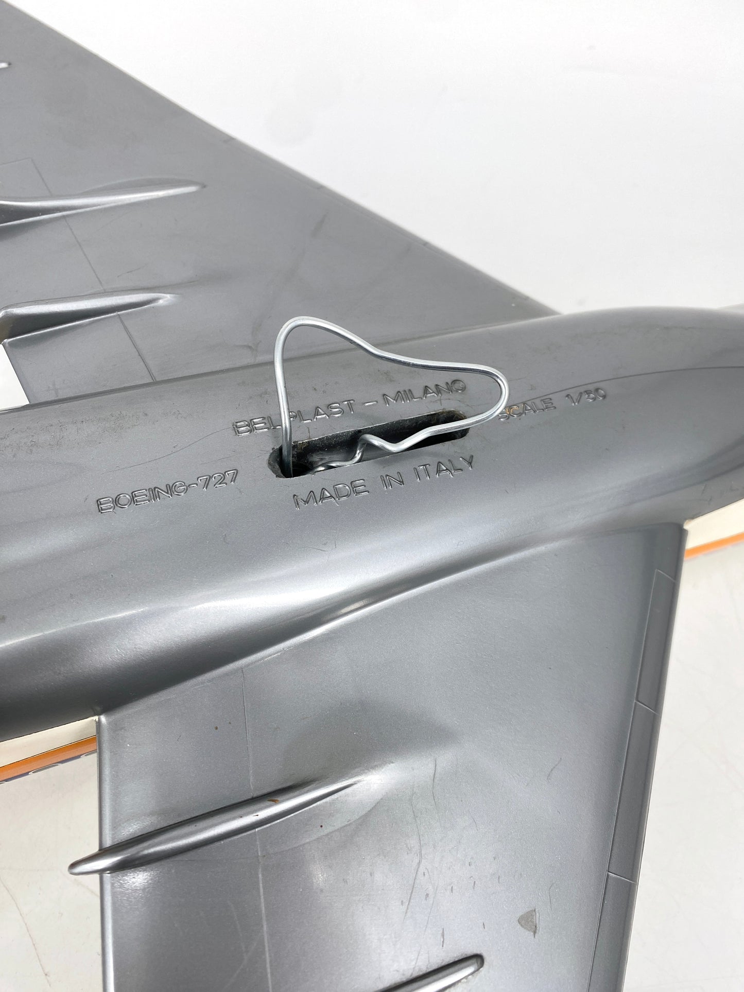 Flugzeug Modell Boeing 727 Hapag Lloyd von Belplast Milano, Maßstab 1:50, Italien, 70er