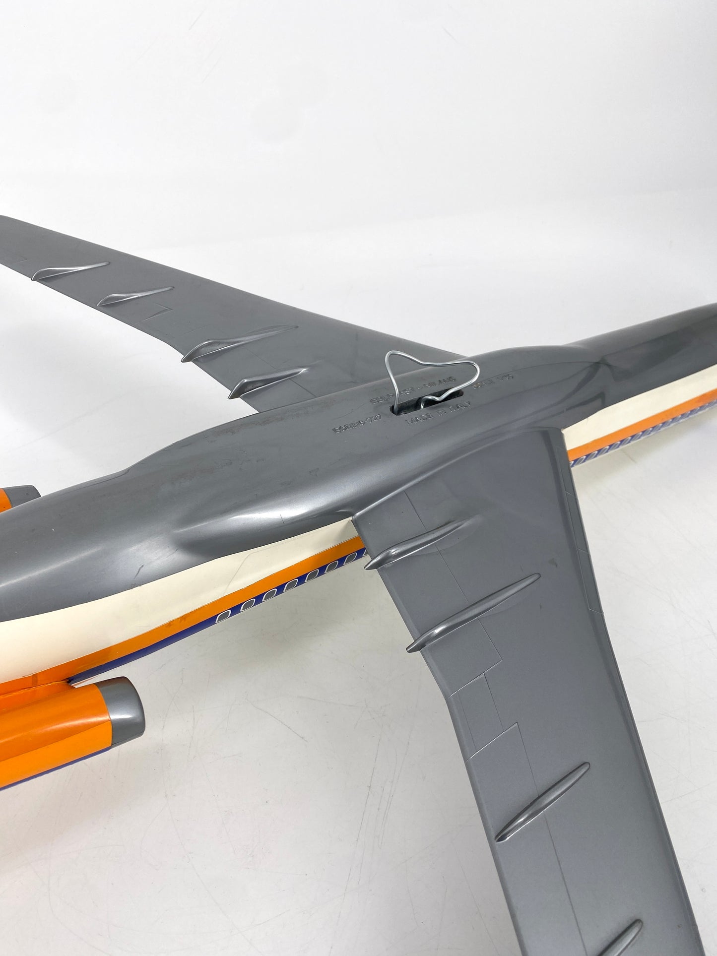 Flugzeug Modell Boeing 727 Hapag Lloyd von Belplast Milano, Maßstab 1:50, Italien, 70er