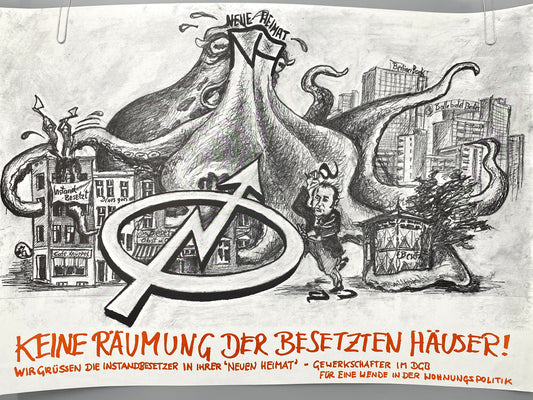 Poster, DGB Neue Heimat, Hausbesetzer Berlin.