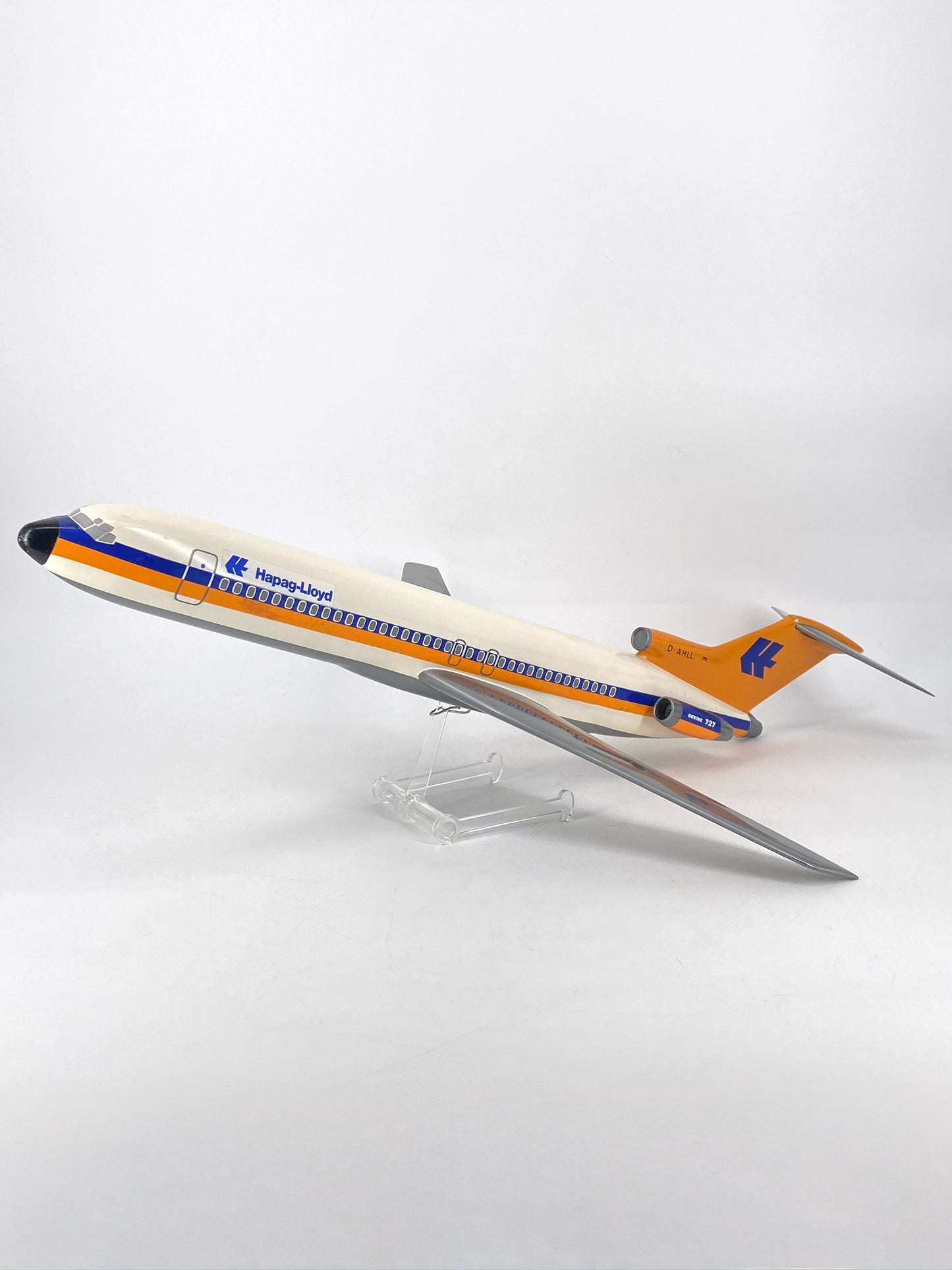 Flugzeug Modell Boeing 727 Hapag Lloyd von Belplast Milano, Maßstab 1:50, Italien, 70er