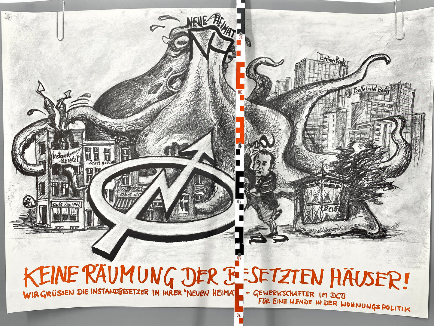 Poster, DGB Neue Heimat, Hausbesetzer Berlin.