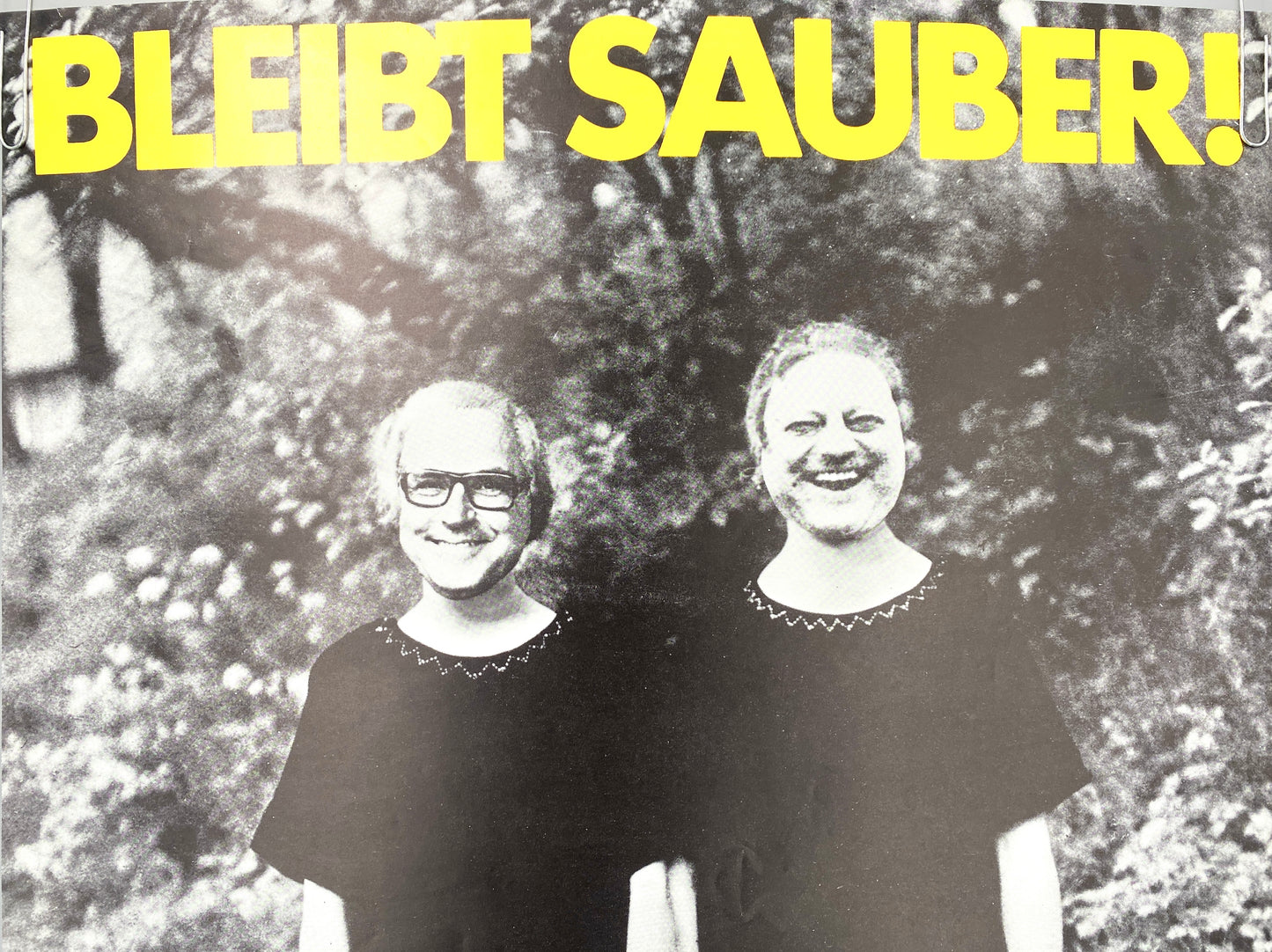 Politisches Plakat, Wählt CDU/CSU, bleibt sauber! Mit Helmuth Kohl und Franz Josef Strauss