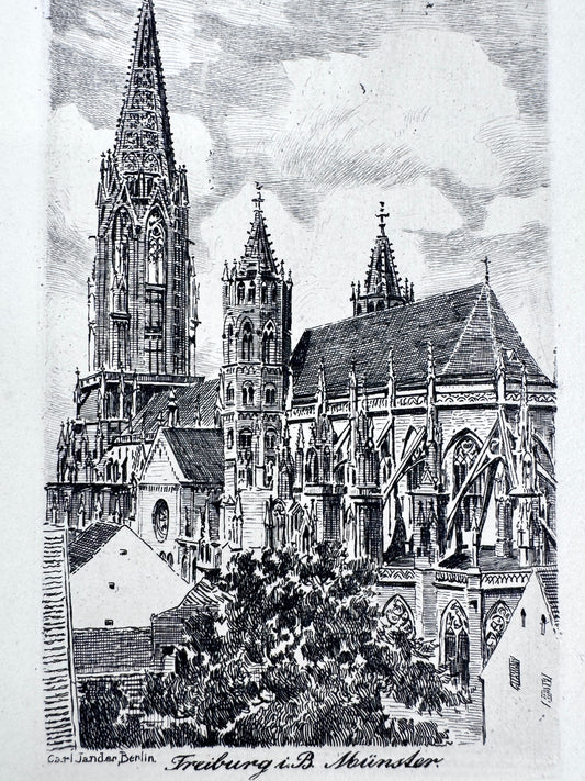 Freiburg im Breisgau, Münster. Radierung