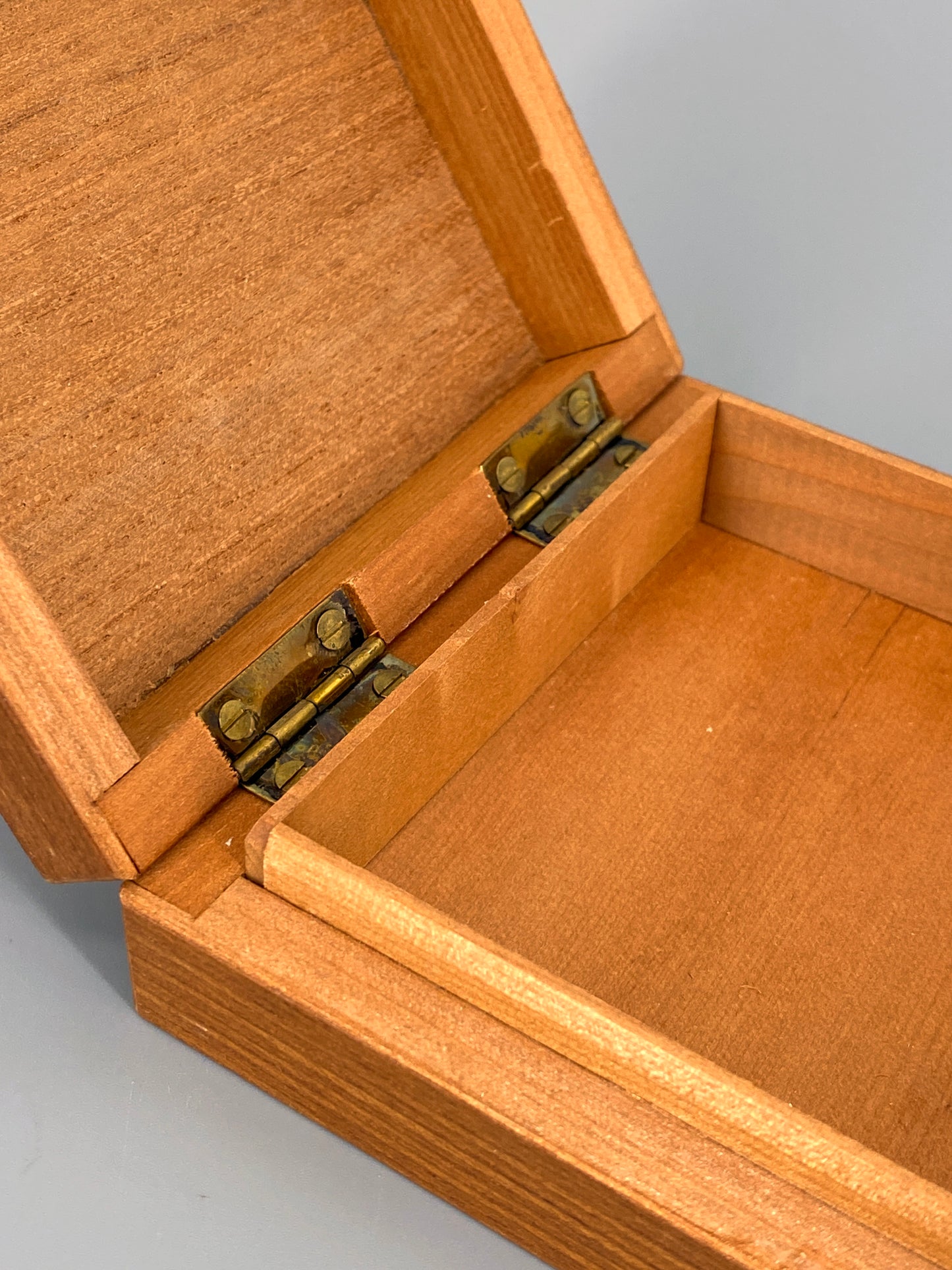 Mid Century Teakholz Schatulle, Zigarillo Box, 50er