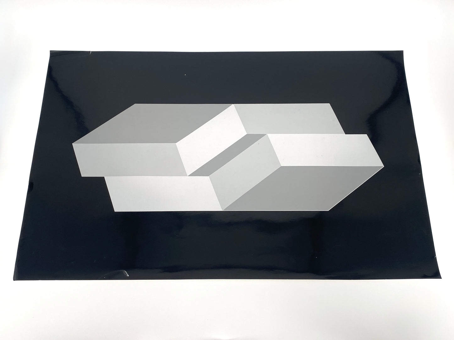 Konstruktiv-konkreter, großer Farbsiebdruck von Joachim Albrecht, um 1970