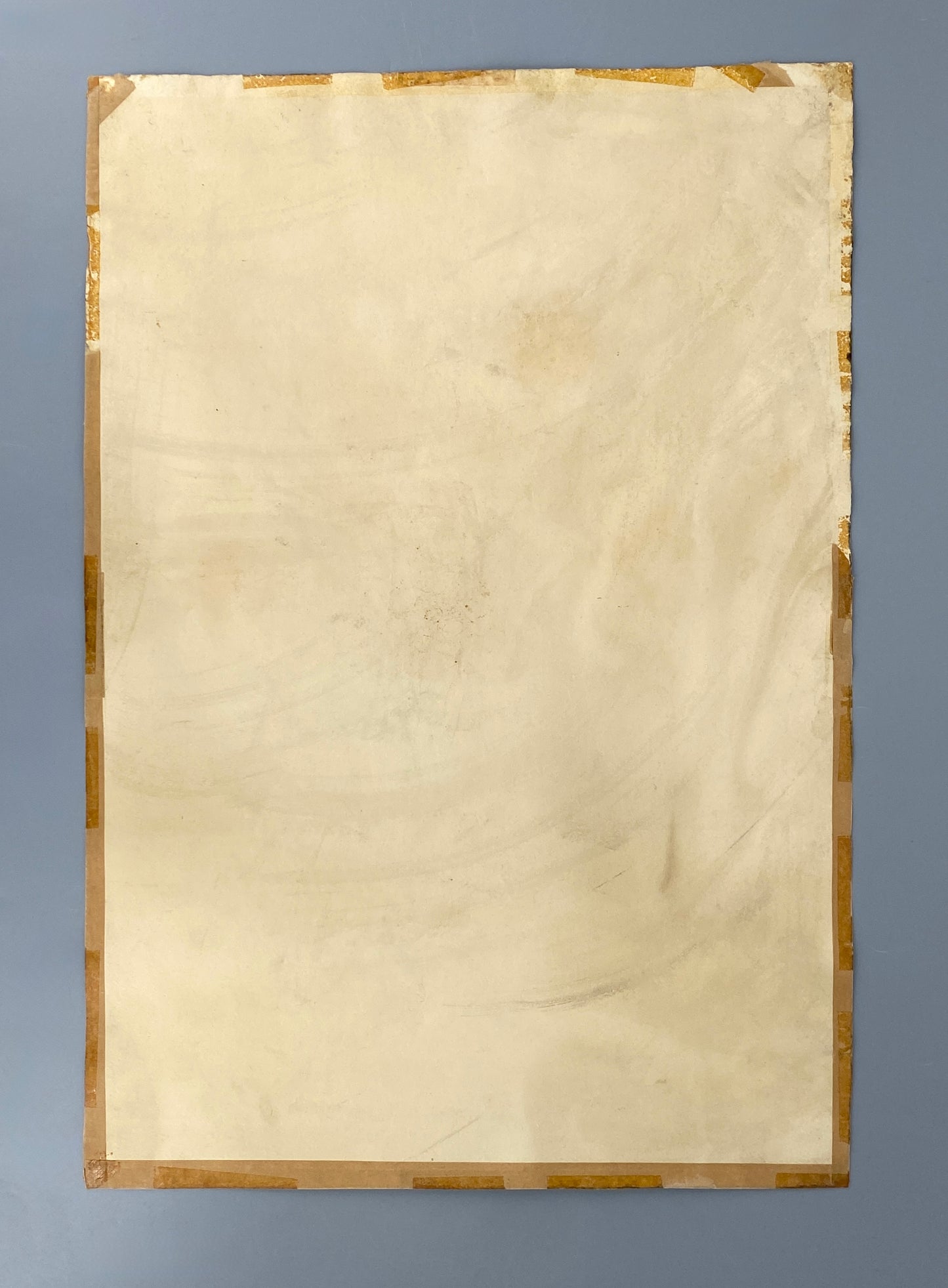 Gouache-Gemälde "Blumenstilleben mit Narzissen" von unbekanntem Künstler signiert, 1957