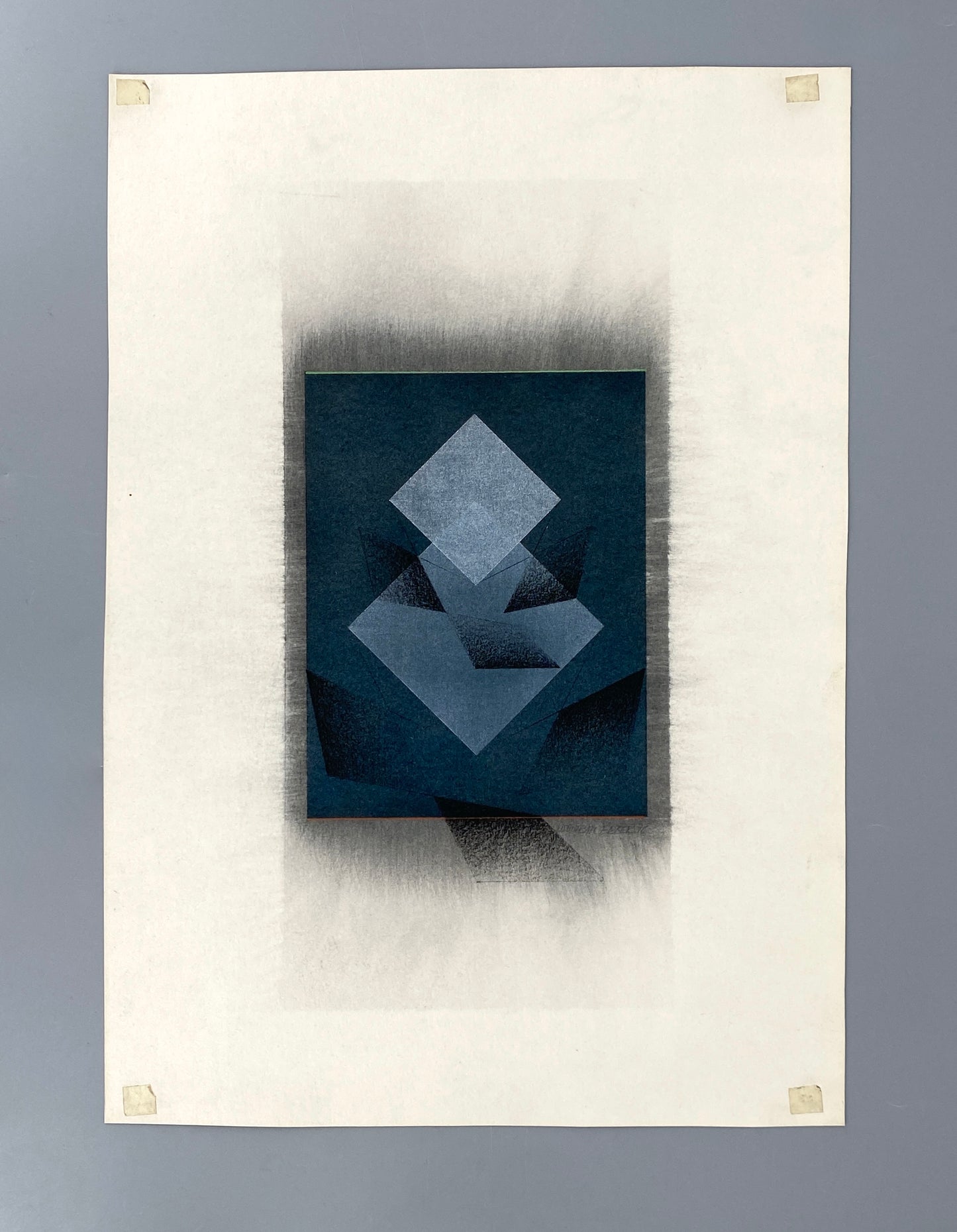 Signierte Handzeichnung von dem Berliner Maler Wolfram Erber (1939–2020), 1976
