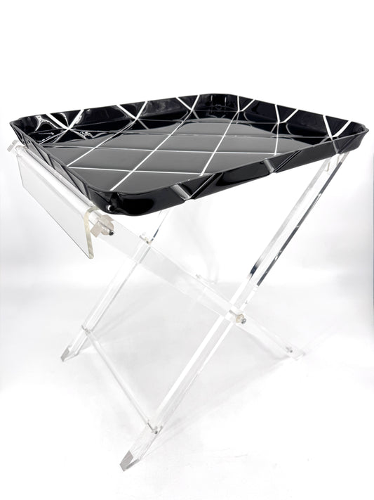 Vintage Tabletttisch / Servierplatte aus Acryl von Spisani