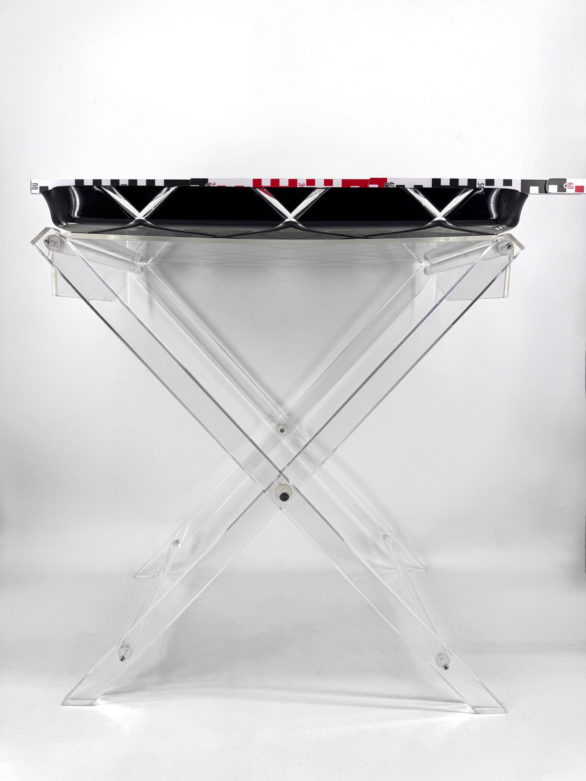 VINTAGE SPISANI ACRYL TABLETTTISCH SERVIERPLATTE PLEXIGLAS