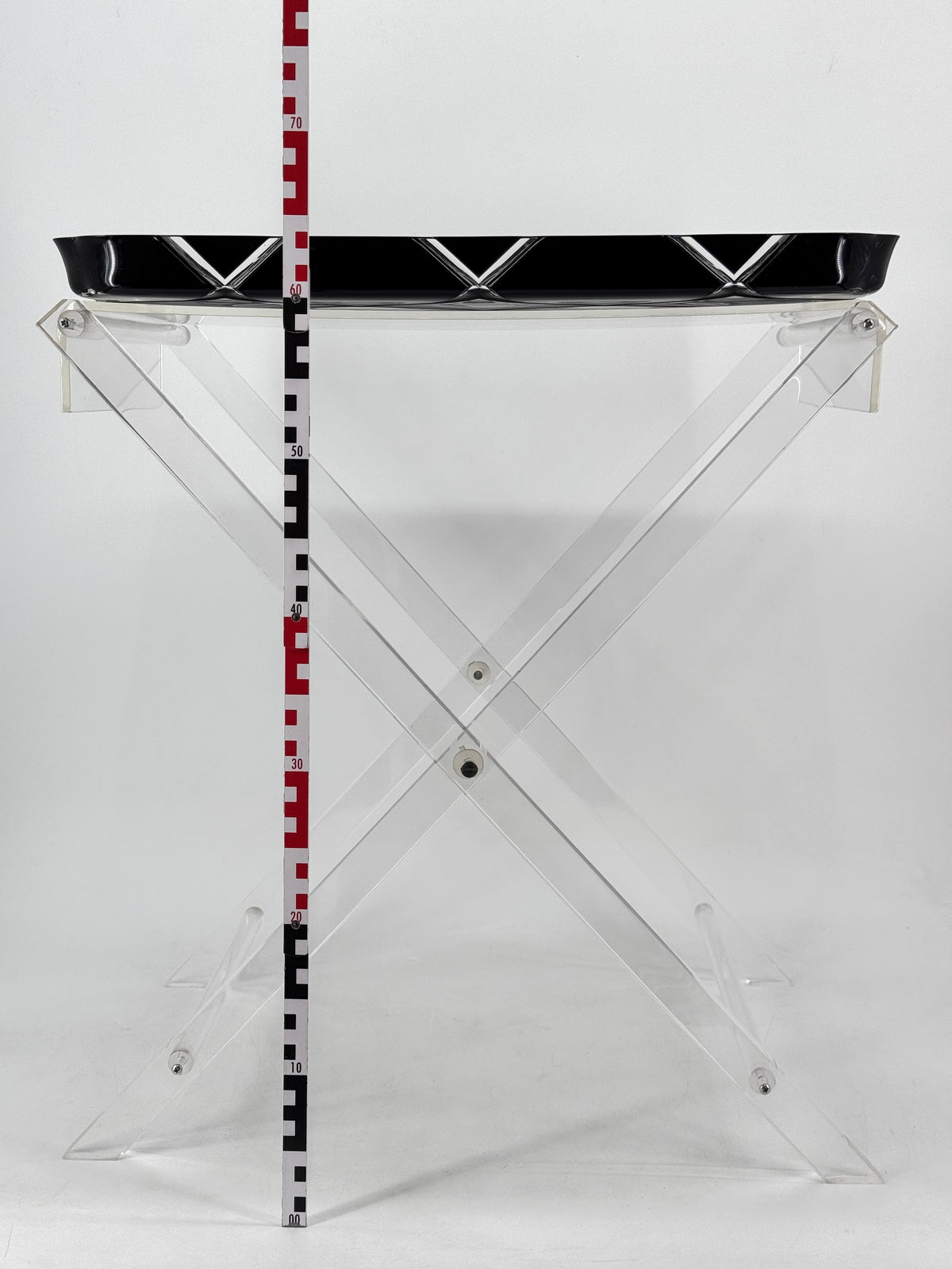 VINTAGE SPISANI ACRYL TABLETTTISCH SERVIERPLATTE PLEXIGLAS