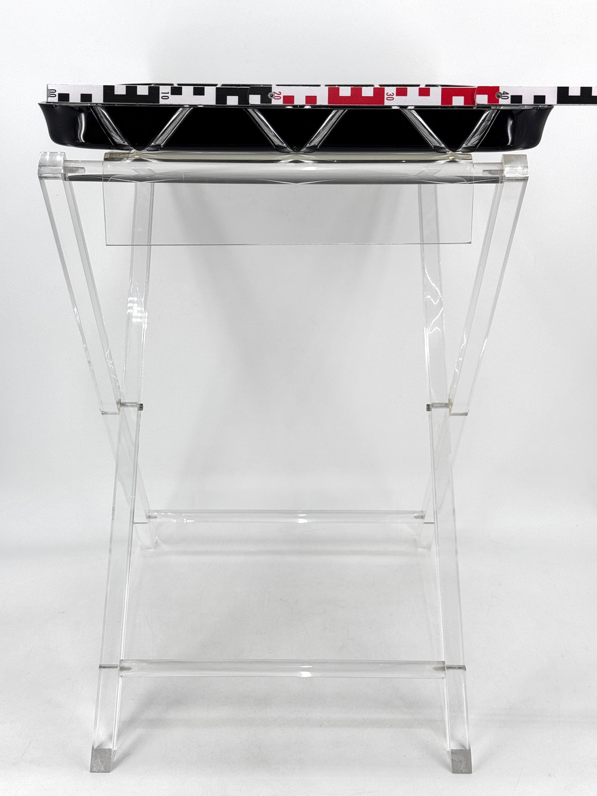 VINTAGE SPISANI ACRYL TABLETTTISCH SERVIERPLATTE PLEXIGLAS