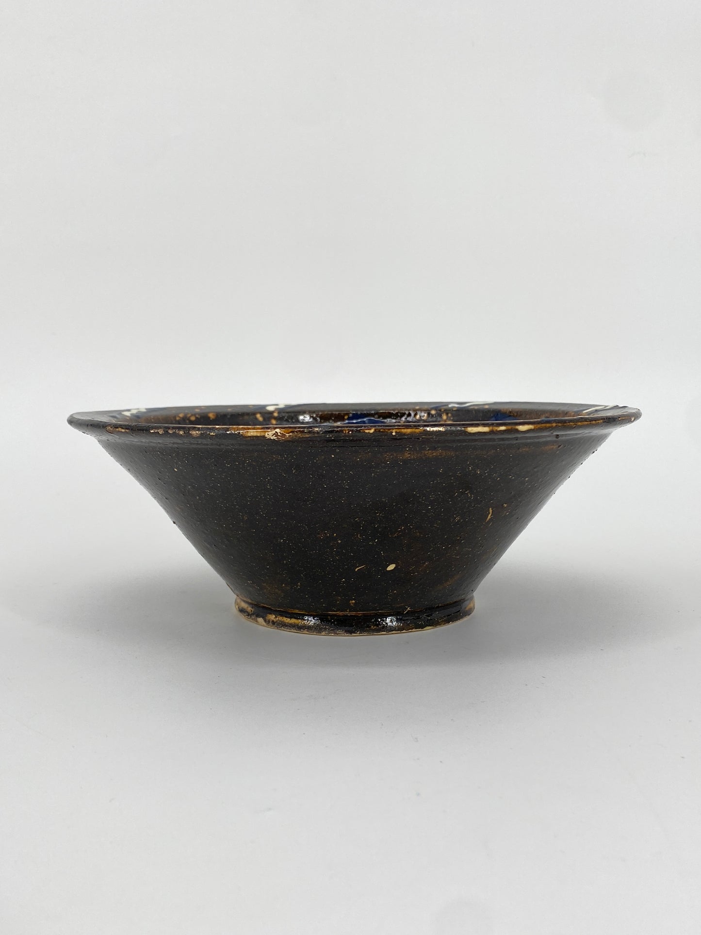 gemusterte Studiokeramik Schale, Mid Century