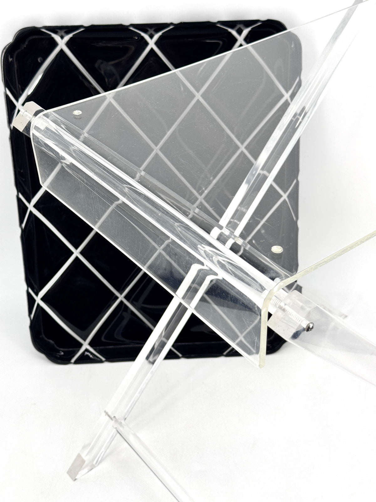 VINTAGE SPISANI ACRYL TABLETTTISCH SERVIERPLATTE PLEXIGLAS