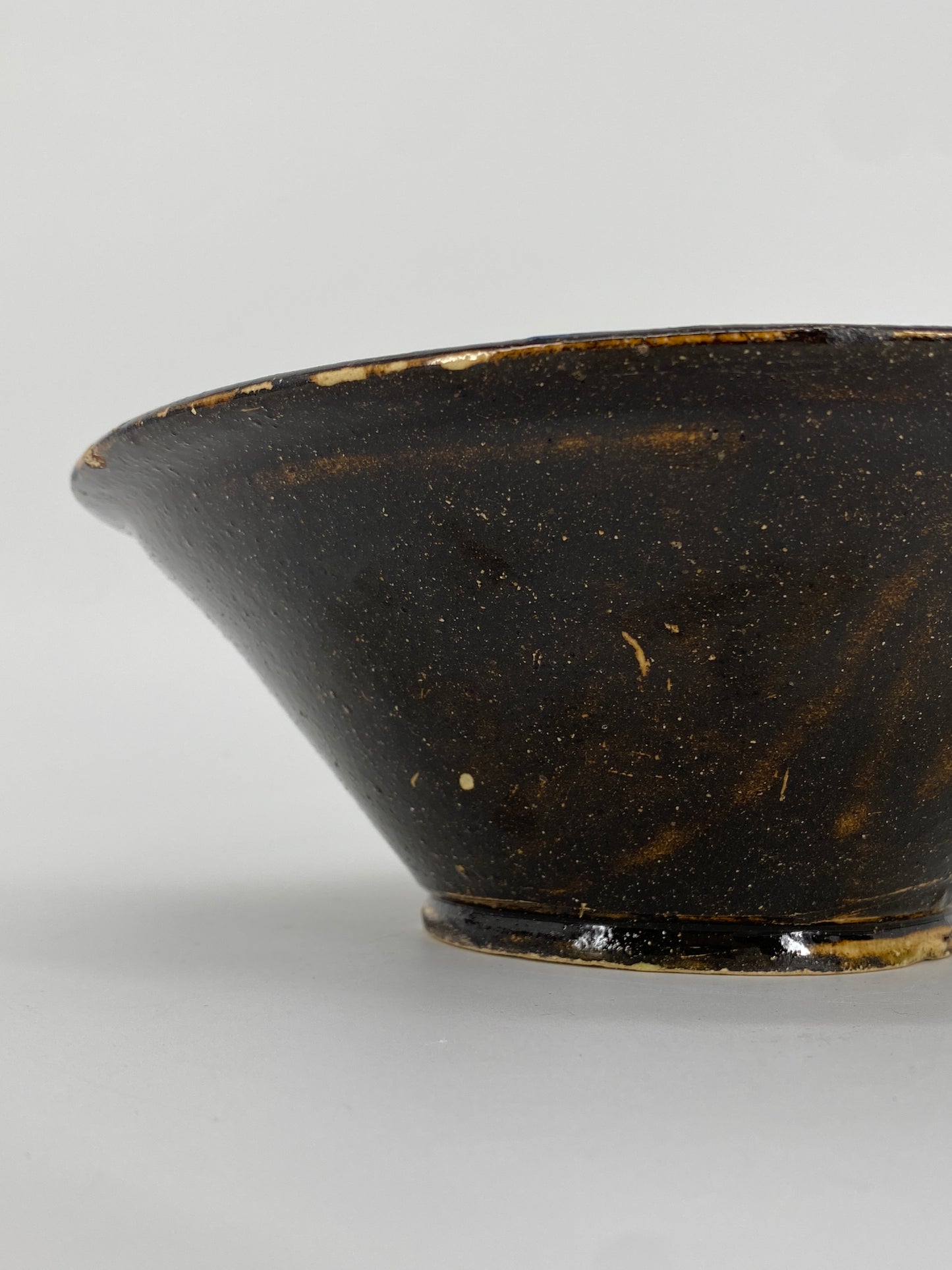 gemusterte Studiokeramik Schale, Mid Century