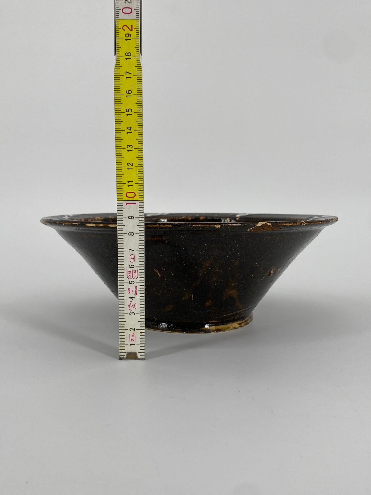 gemusterte Studiokeramik Schale, Mid Century