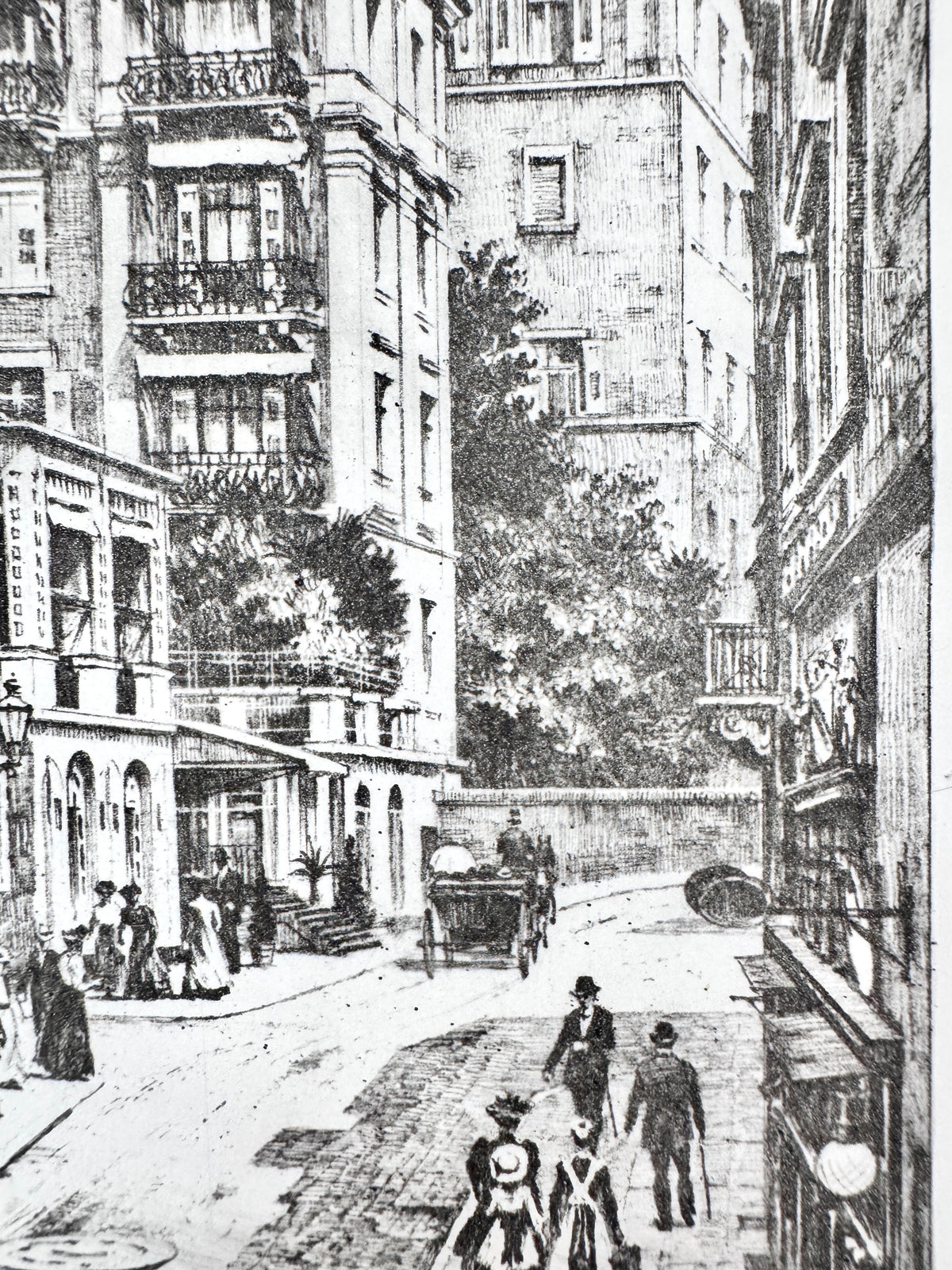 Gensbacher Straße, Baden-Baden. Historische Radierung, von Heinz Wehlisch