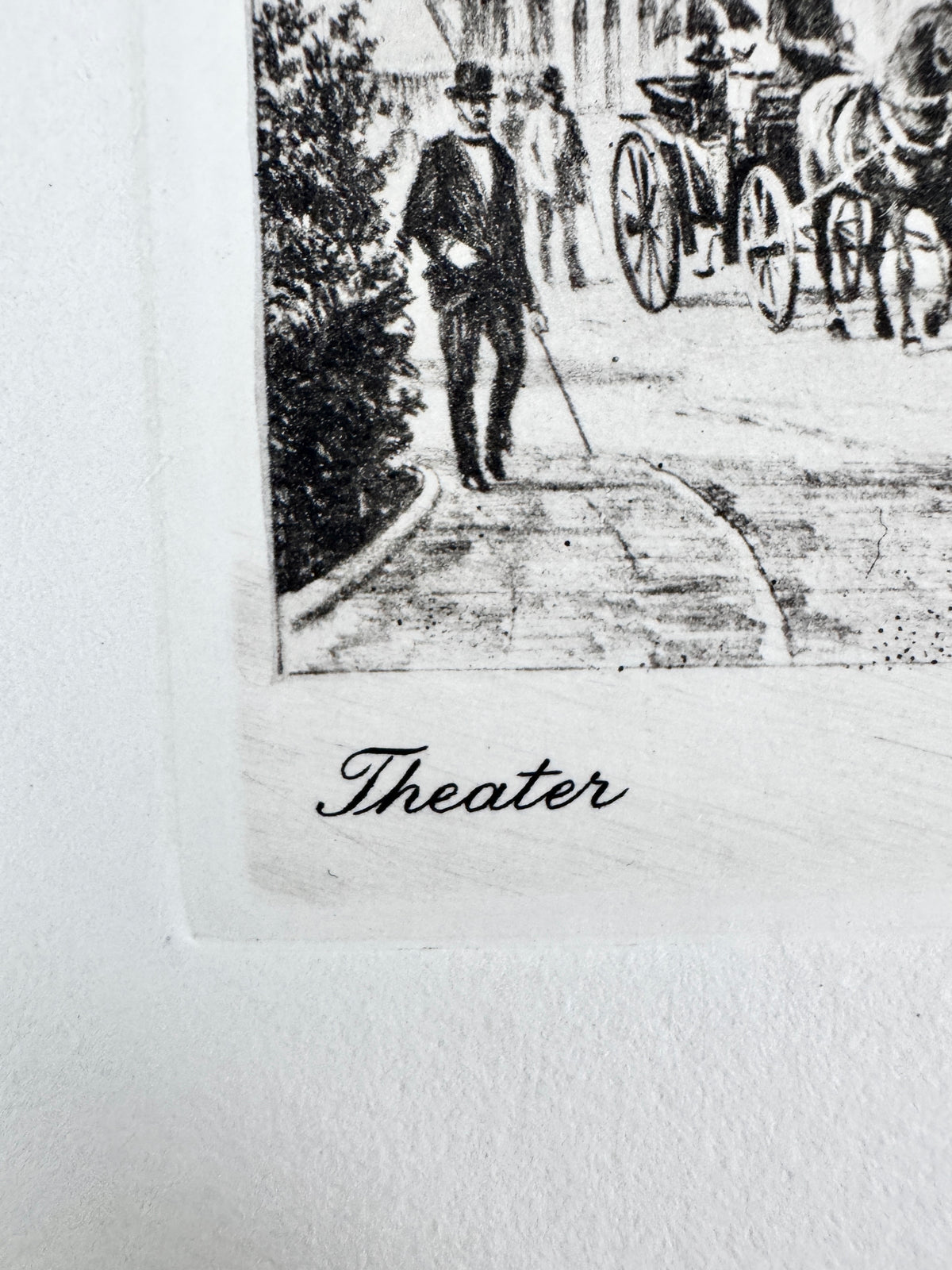 Theater Baden-Baden. Historische Radierung, Heinz Wehlisch