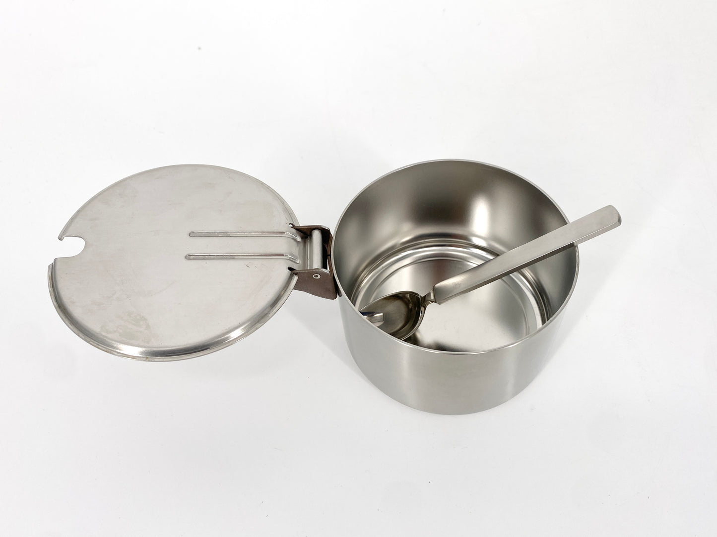 ALESSI Designer-Zuckerdose, Richard Sapper + INOX Teelöffel