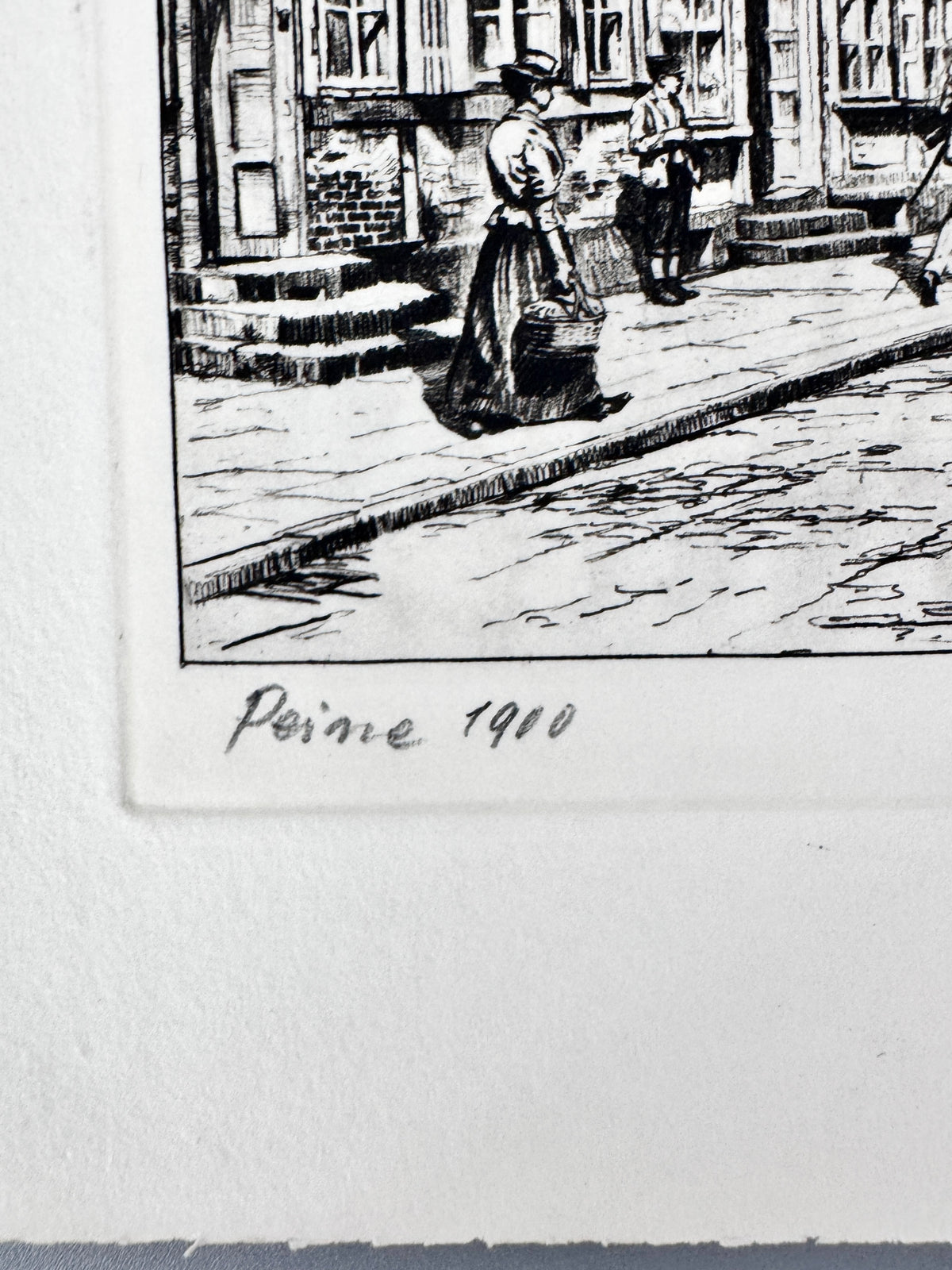 Peine 1900. Historische Radierung von Heinz Wehlisch