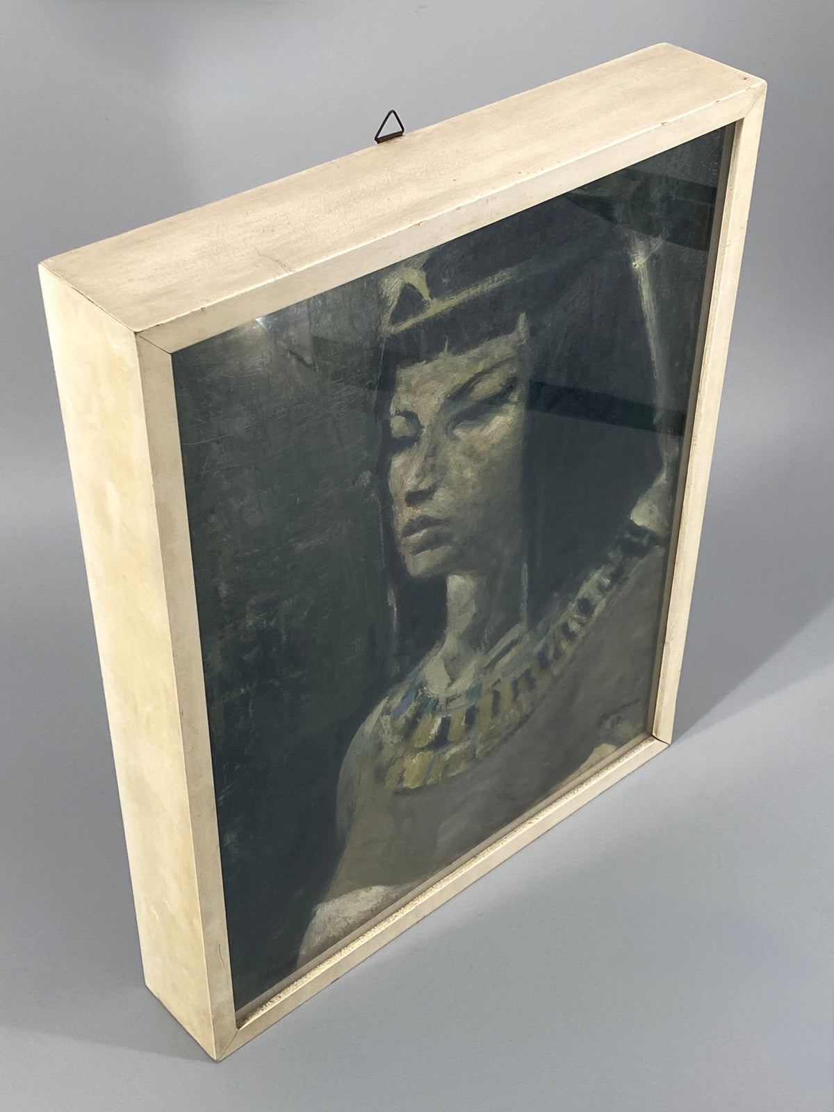 Ölgemälde "Porträt von Kleopatra" vermutlich von Angelo Bioletto (1906–1986), 1963