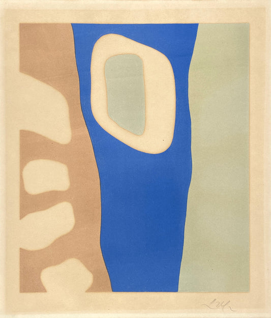 Seltene, handsignierte Farblithografie "Coulisses de forêt" von Hans Arp (1886–1966), 1955