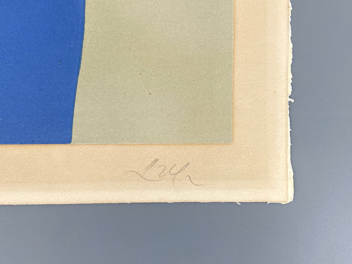 Seltene, handsignierte Farblithografie "Coulisses de forêt" von Hans Arp (1886–1966), 1955