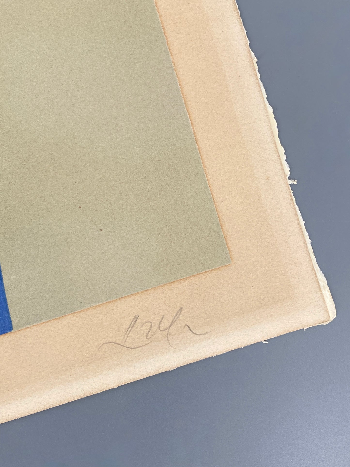 Seltene, handsignierte Farblithografie "Coulisses de forêt" von Hans Arp (1886–1966), 1955
