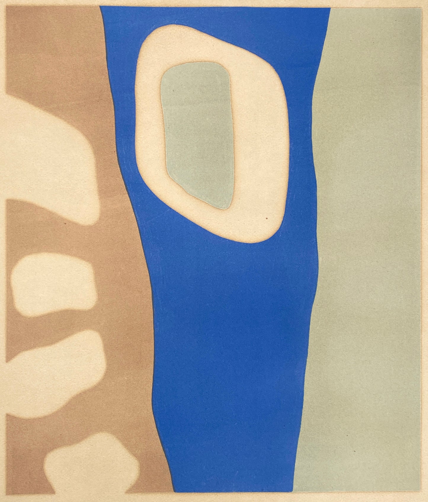 Seltene, handsignierte Farblithografie "Coulisses de forêt" von Hans Arp (1886–1966), 1955