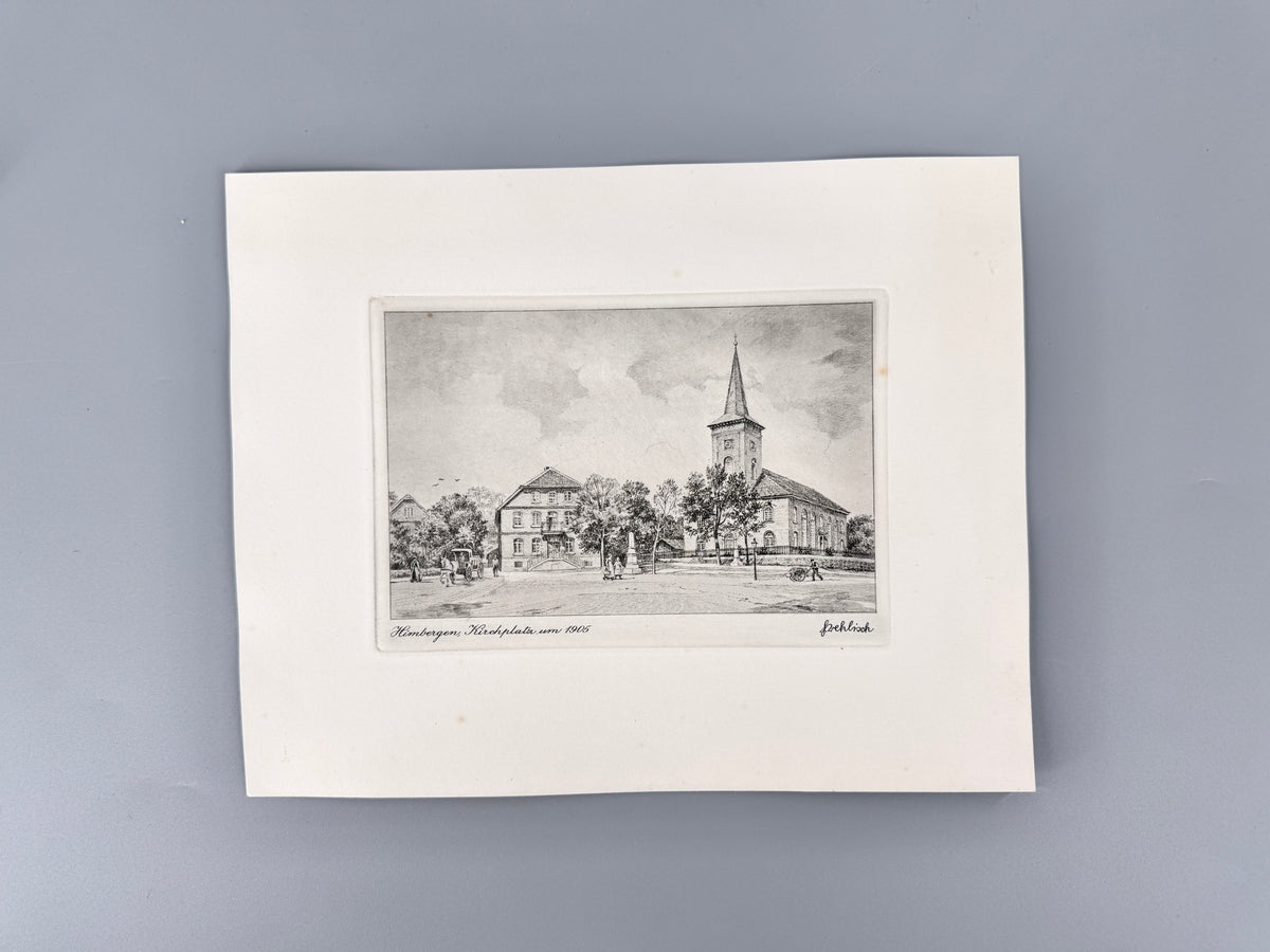 Neustadt um 1907, Historische Radierung von Heinz Wehlisch