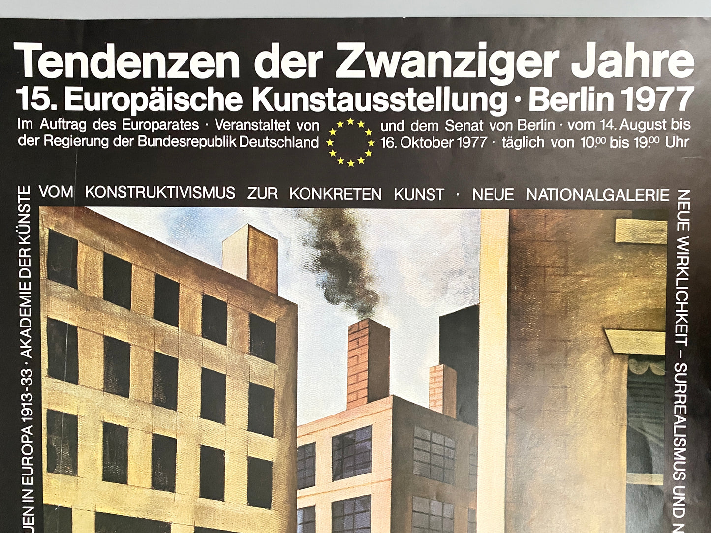 Tendenzen der Zwanziger Jahre. Ausstellungsplakat 15 Europäische Kunstaustellung, 1977