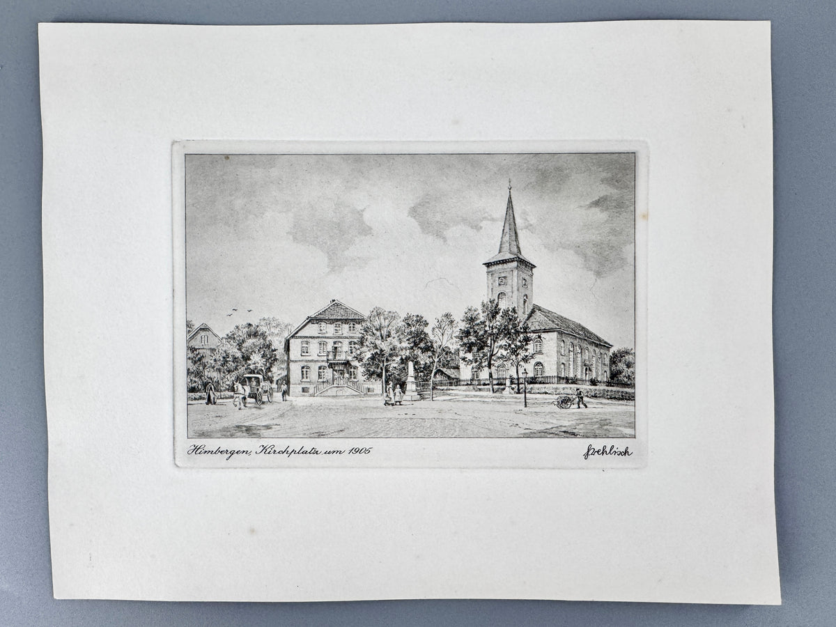 Neustadt um 1907, Historische Radierung von Heinz Wehlisch