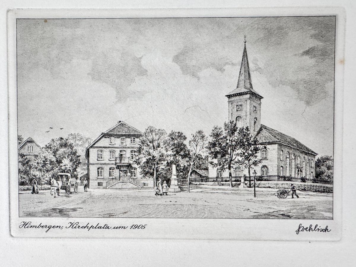 Neustadt um 1907, Historische Radierung von Heinz Wehlisch